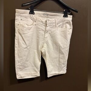 Signature by Levi Strauss White Jean Shorts
